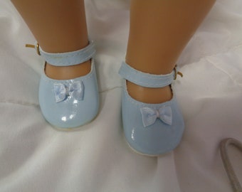 Blue Patent Leather Shoes for 18 Inch Dolls- Fits American Girl Dolls