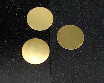 1-1/4" Brass Disc 24 Gauge Pack of 3