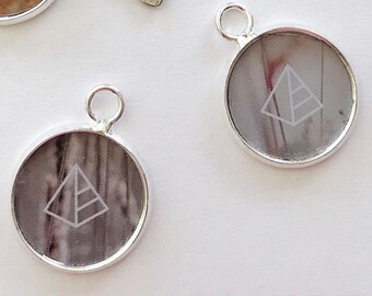 Maskcara Beauty Artist Recycled Tin Charms Triangle Upcycled