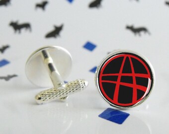 Dr Strange Marvel - Cufflinks with glass cabochon - Special wedding gift - Etsy gift