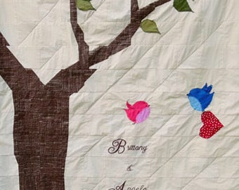 Bridal Shower Gift - Custom Quilt - Wedding Shower Gift - Custom Wedding Gift - Personalized Wedding Gift - Wedding Quilt - Invitation Quilt