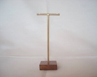 5 pcs. #GOLD COLOR Earrings Display on teak wood base #JewelryDisplays #GoldEarringDisplay #GoldJewelryDisplays.