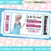 printable ticket to disney diy personalize instant download