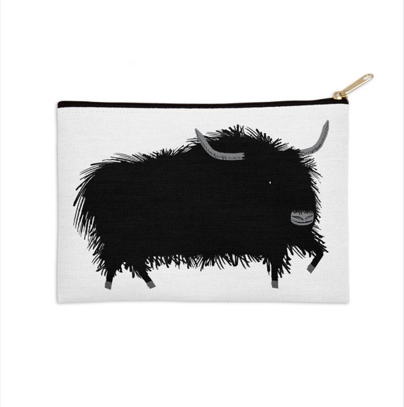 The Yak - pencil case - zip pouch - 8.5" x 6" / 12.5" x 8.5"
