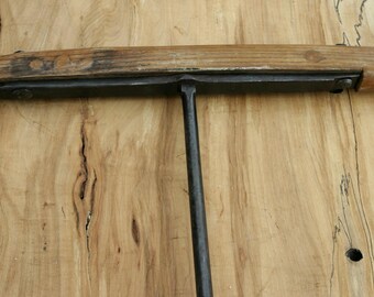 Primitive x-Large AUGAR Bit Drill, 1800s Ship Builders Very Rare 3" Post Beam Building Hard Wood All HAND FORGED Auger Bit Drill Tool