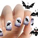 Halloween Nail Stickers Tattoos, Waterslide Nail Decals, Bats
