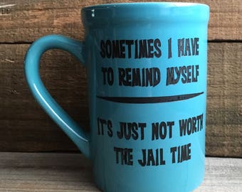 16 oz. Ceramic Jail Time Mug
