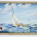 Vintage Sailboat Paint by Number Painting (Framed- no glass)