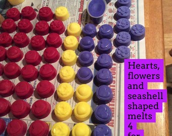 Soy Wax Tart Melts 1oz, 2oz, shapes