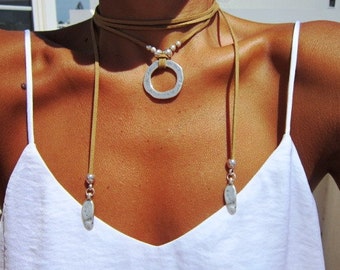 wrap necklace, minimal necklace, Boho jewelry, bohemian jewelry, hippy jewelry, gypsy necklaces, boho necklaces, minimalist jewelry