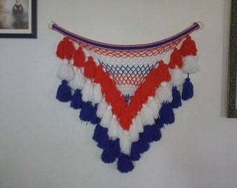 custom crochet three tier bellydance tassel belt