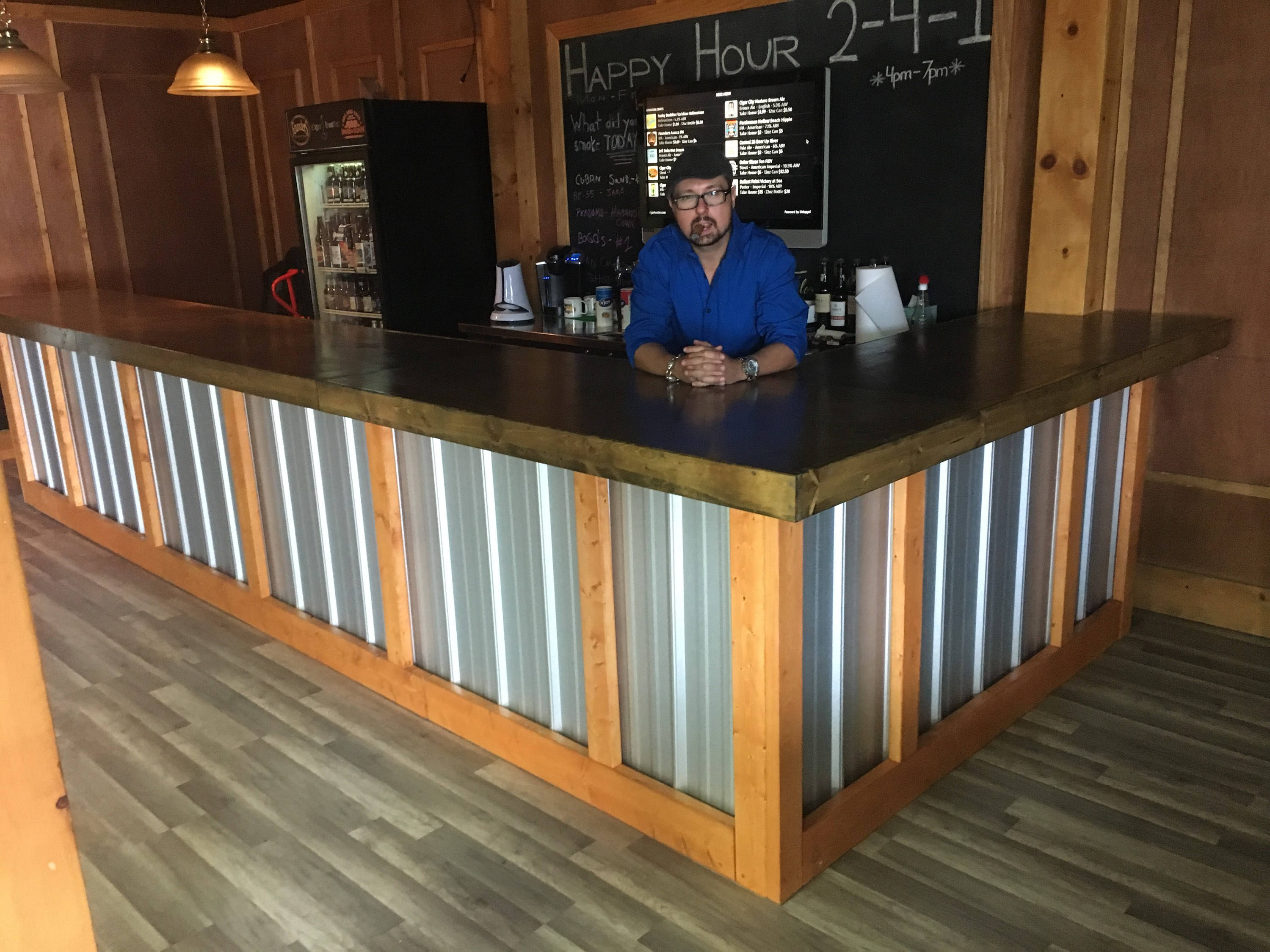 The Hustler 25' Rustic Corrugated V5 metal bar sales