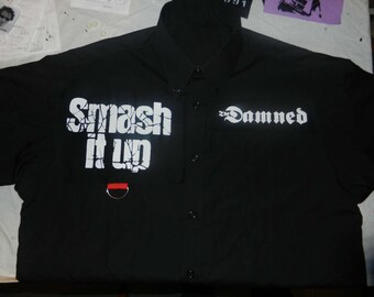 The Damned Punk,new wave,1977 smash it up shirt