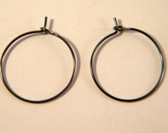 4 brackets rings / hoop black 20 mm AC