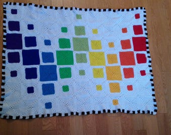Quilt Inspired Crochet Blanket