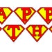Instant Download Superhero Banner Flag Garland Printable Print it yourself Happy Birthday Party