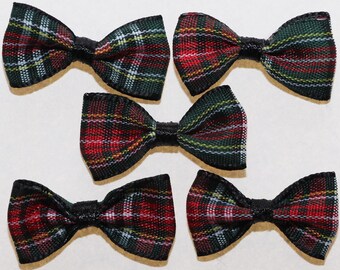 20 x Scottish Tartan Plaid ribbon bow: 2371