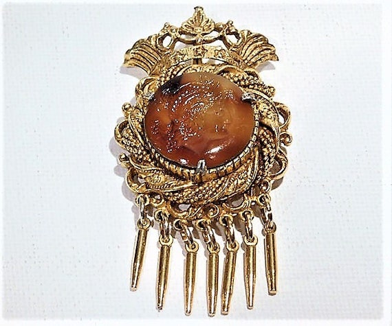 Florenza Brooch / Intaglio Cameo / Tassel Brooch / Pendant