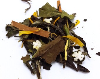 Eggnog Pound Cake - All Natural White Tea - Flavored Tea - Dessert Tea - Loose Leaf Tea - Looseleaf - Handblended Tea - Iced Tea - Latte