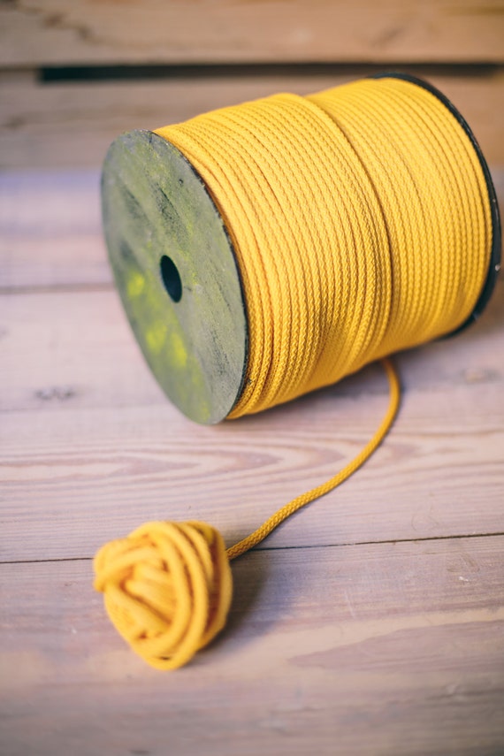 Yellow yarn- macrame cord- crochet cord- crochet yarn- macrame yarn- macrame cord- crochet cord- macrame rope- #10 macrame cord 200 meters