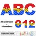 Instant Download Wonder Woman Alphabet Digital Clip Art, Wonder Woman Alphabet Clipart, Wonder Woman Number, Superhero Alpha Clipart 0112