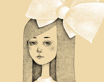 Victorian Bookworm - 8x10 Art Print By Emily Finan