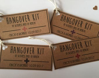 PRINTABLE Hangover Kit Tags