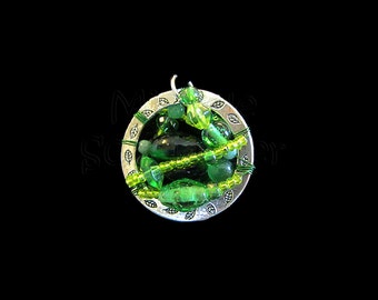 Green Glass - Ring Window Pendant