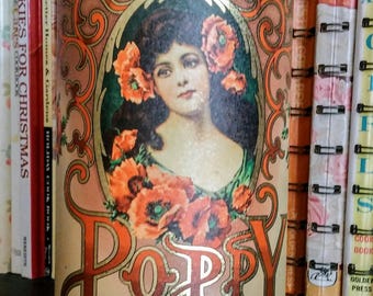 Vintage Tin, Poppy Talcum Powder by Daher, Made in England, Housewares, Home Decor, Tinware Collectible Tins