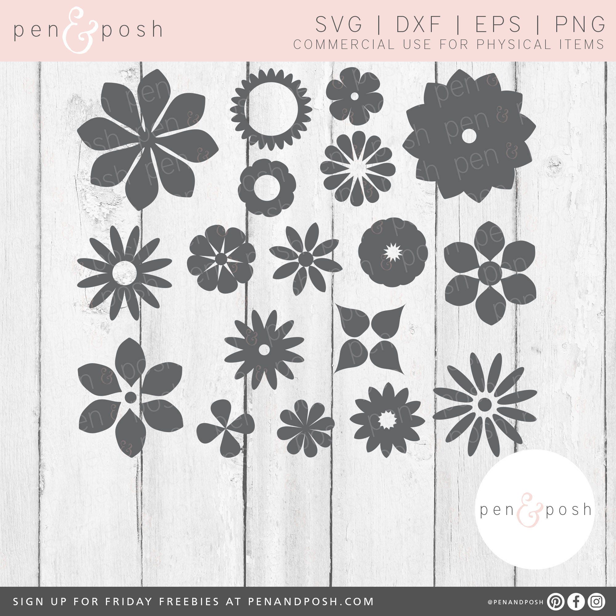 Flower SVG Spring SVG Flower Clipart Flower Cut File