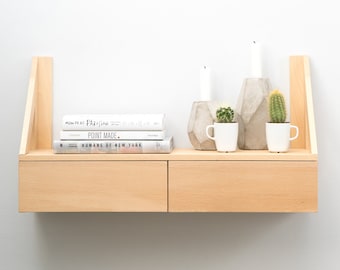 Floating Beech Shelf