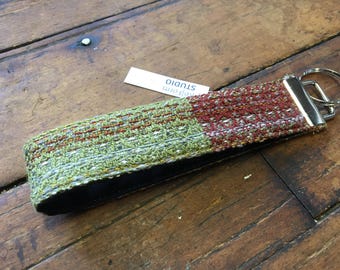 HANDWOVEN Key Fob - RED + GREEN