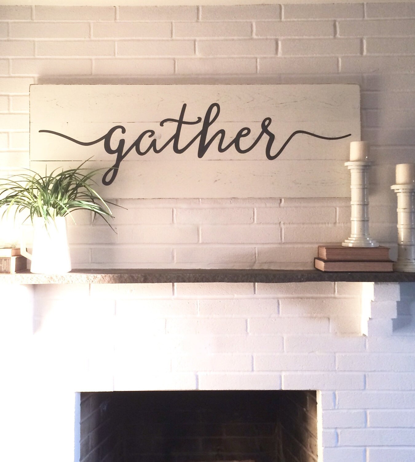 Gather sign rustic wall decor wall decor gather wood