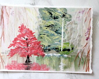Original Acryla Gouache Painting - Minoru