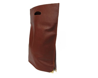 Woven brown leather handbag SALE fold over leather clutch purse evening purse brown leather bag women purses gift for her
