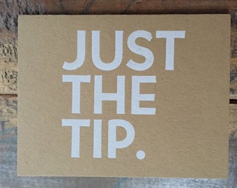 Just The Tip Letterpress Folded Card