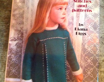 Vintage 1972 Knitting Stitches and Patterns Book Diana Biggs