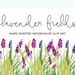 Lavender Fields Hand Painted Watercolor Clipart Clip Art - Personal and Commercial Use blossom purple indigo lilac dainty flowers wedding