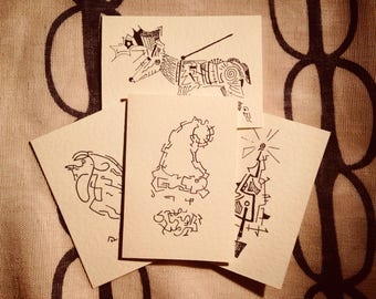 Miniature Abstract Christmas Cards