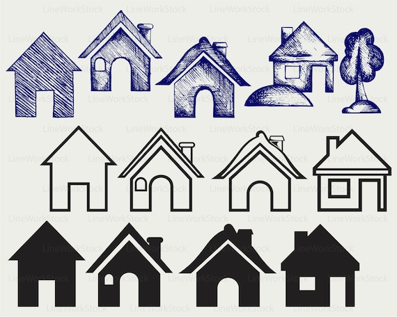 Download House svg/house clipart/house svg/house silhouette/house ...