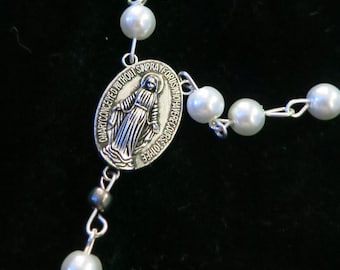 Handmade Glass Pearl Rosary