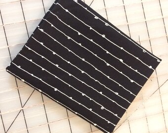 Karen Lewis - Blueberry Park - FAT QUARTER cut of Libs Stitches in Black - AWI-15745-2
