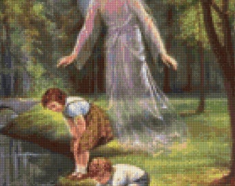 Vintage Guardian Angel Cross Stitch pattern PDF - Instant Download!