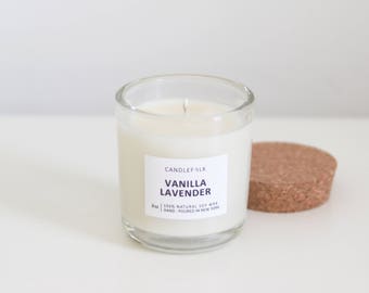 VANILLA LAVENDER - 8 oz Soy Candle - Hand-Poured - Candlefolk