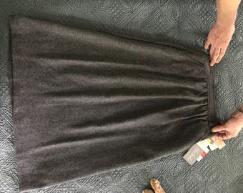 Heathered Gray Skirt with Pockets