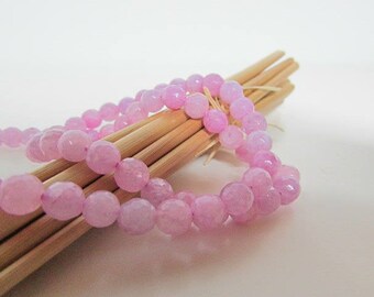 Jade bead, purple faceted jade, Pearl gemstones, 10 mm, 8 mm, 6 mm - 528