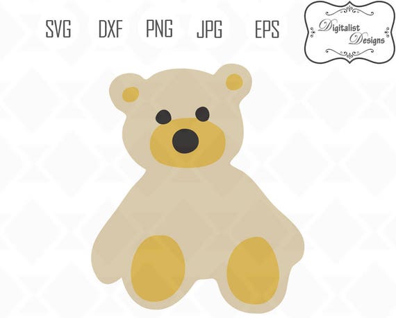 Teddy Bear Svg Stuffed Animal Cute Cutting Files Vector Clip