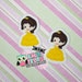Beauty Princess Feltie, Felt Appliques, Felt Embelishment, Set of 4