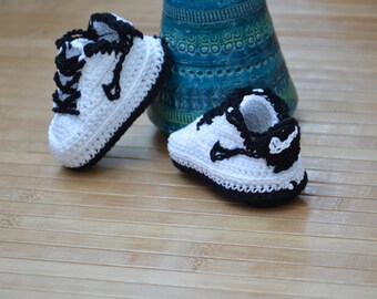 Nike Air force , Crochet Baby Booties