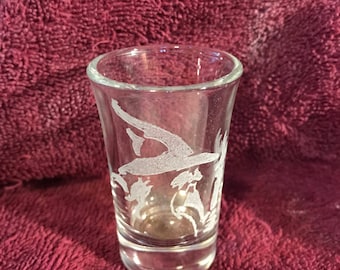 1 Gandalf wizard shot glass - Wizard, Gandalf, shot glass, shooter, barware, glassware, hand etched, etched glassware, Lord of the rings